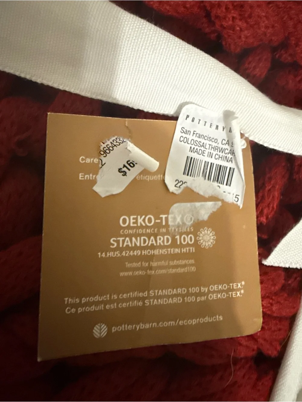 Pottery Barn Chunky Knit Throw